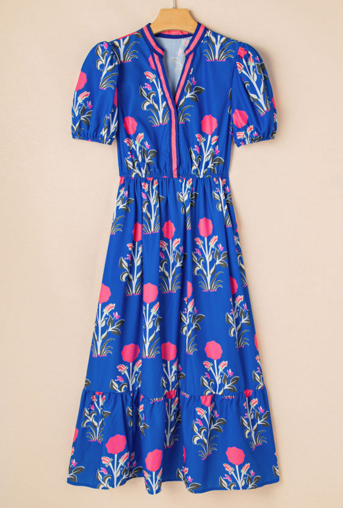 Blue floral dress