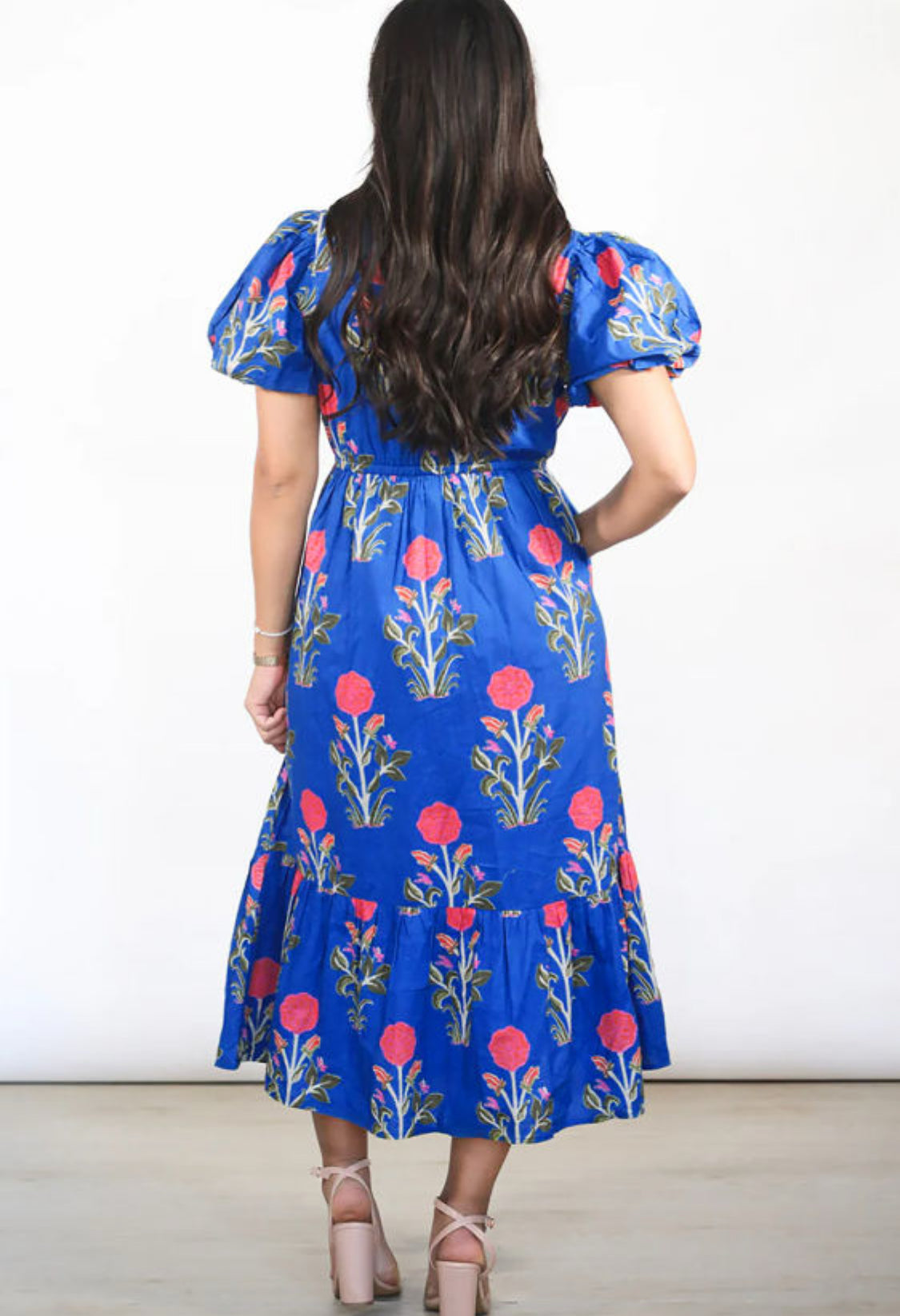 Blue floral dress