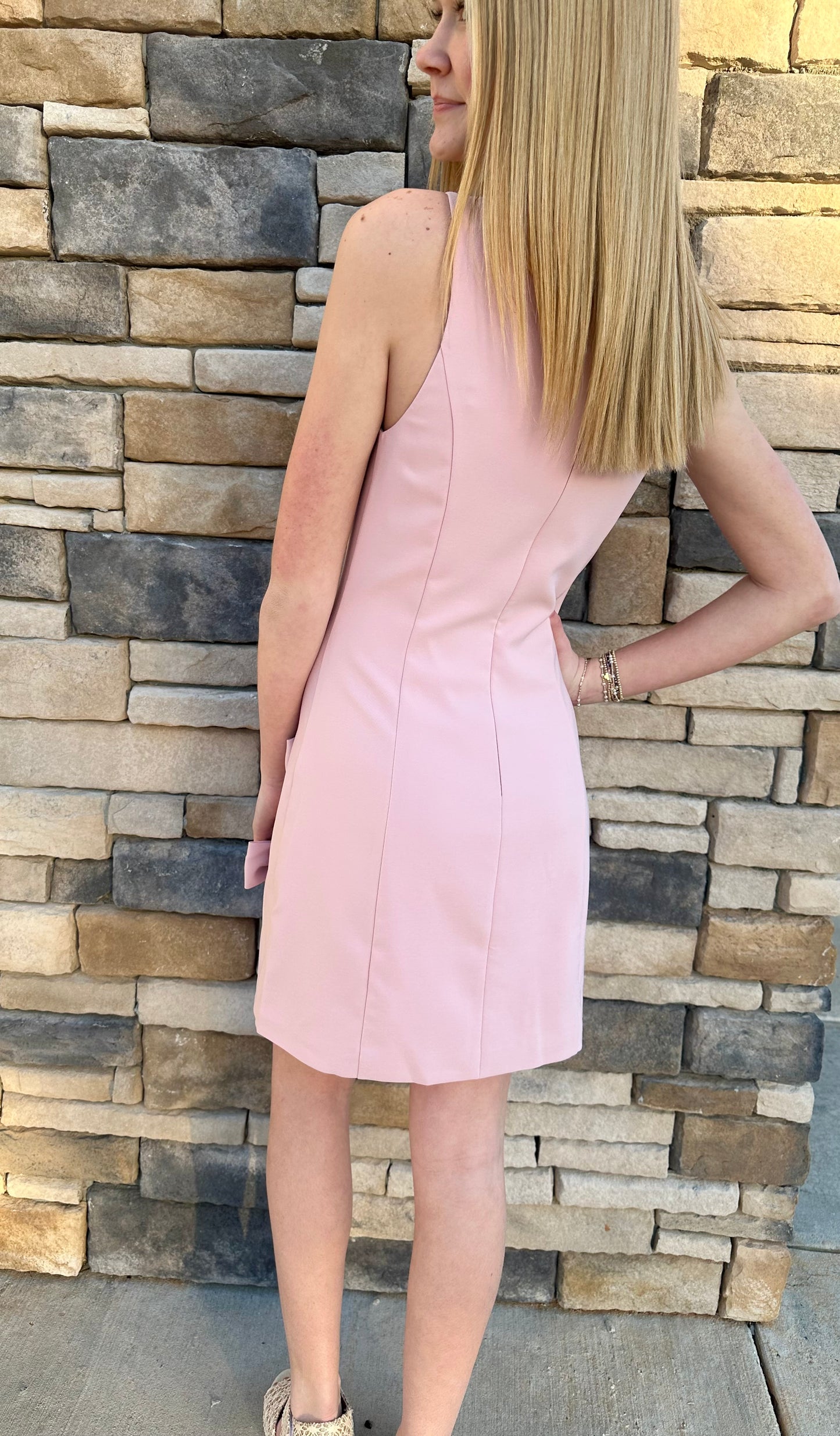 Pink bow dress