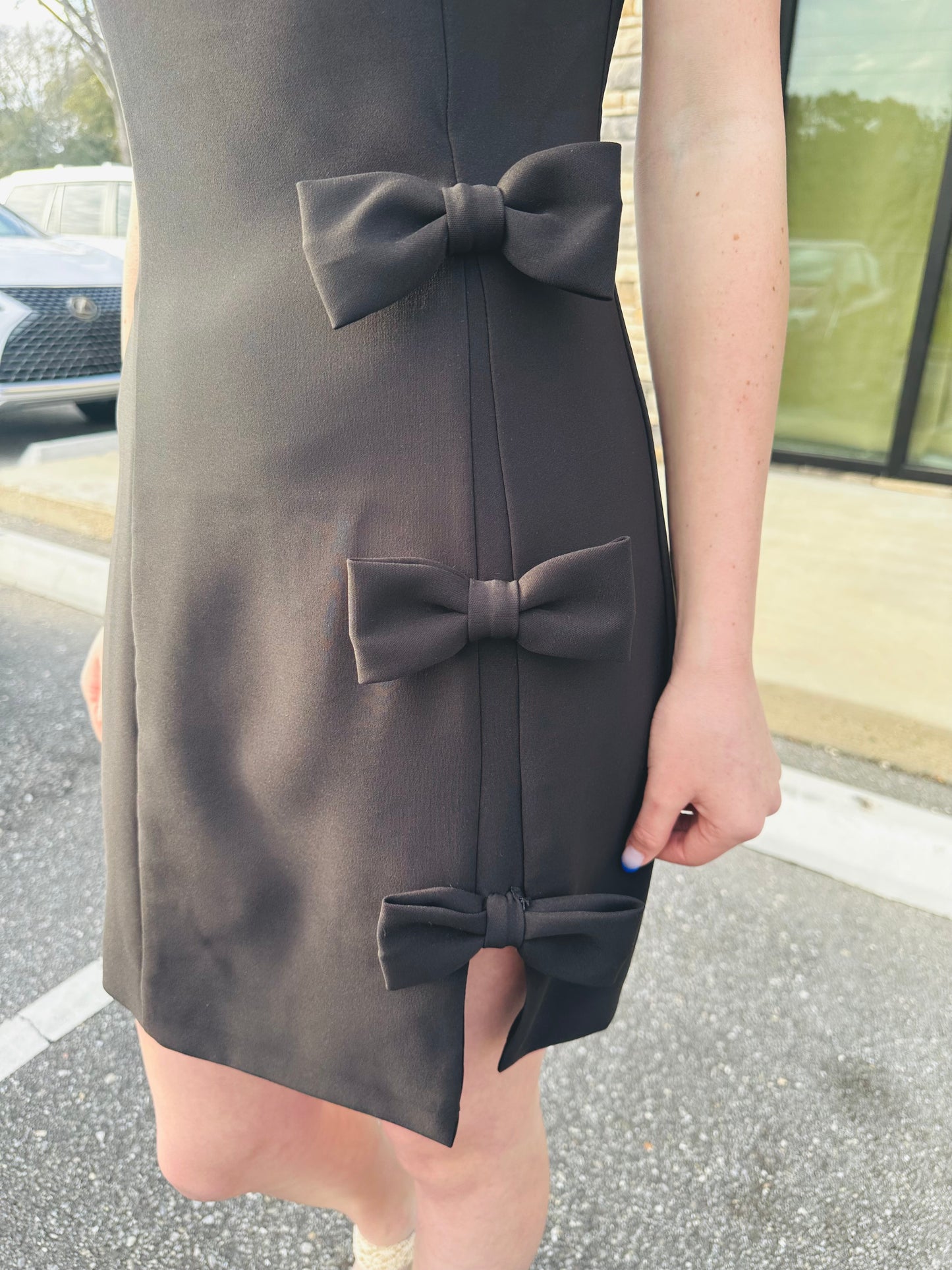 Black bow dress