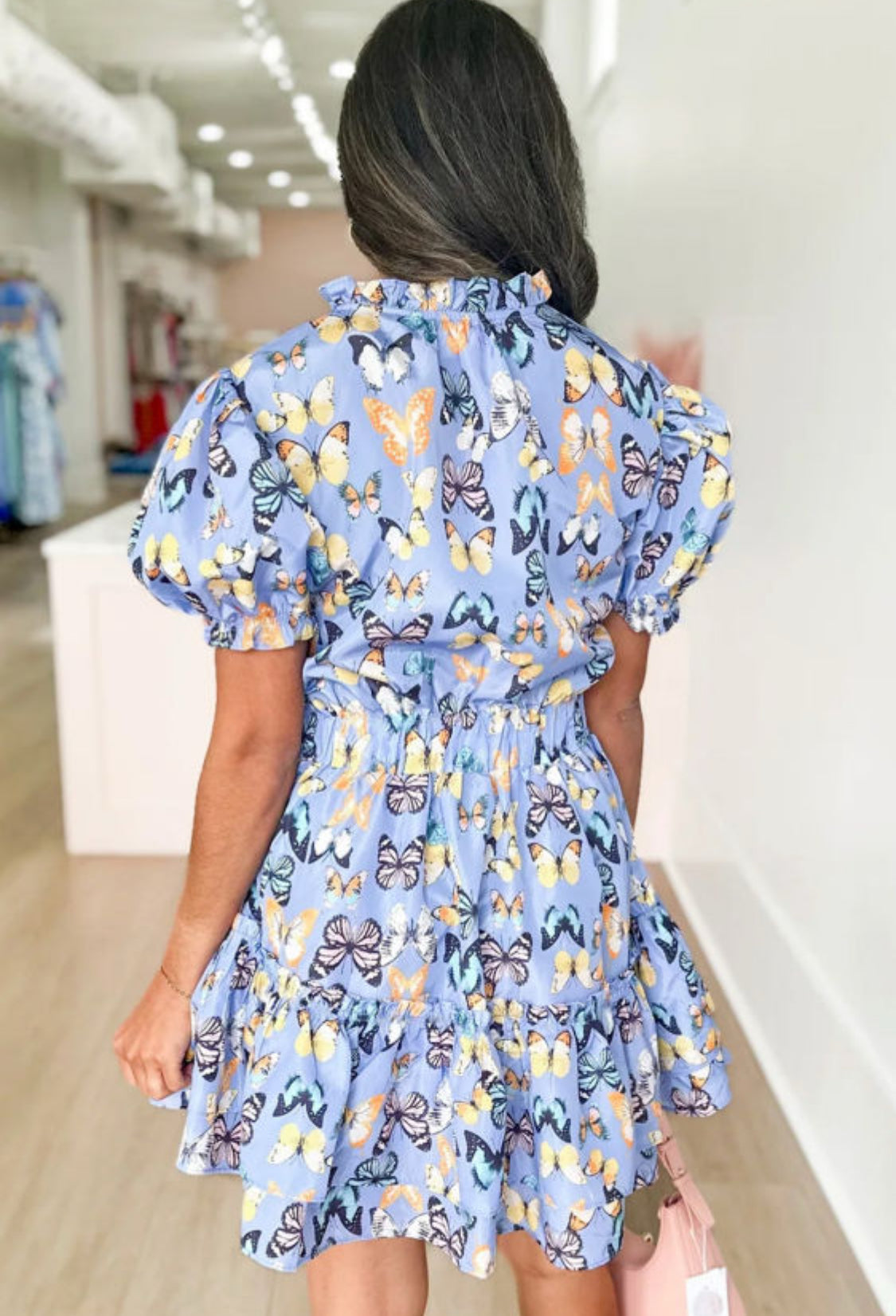 Butterfly ruffle dress