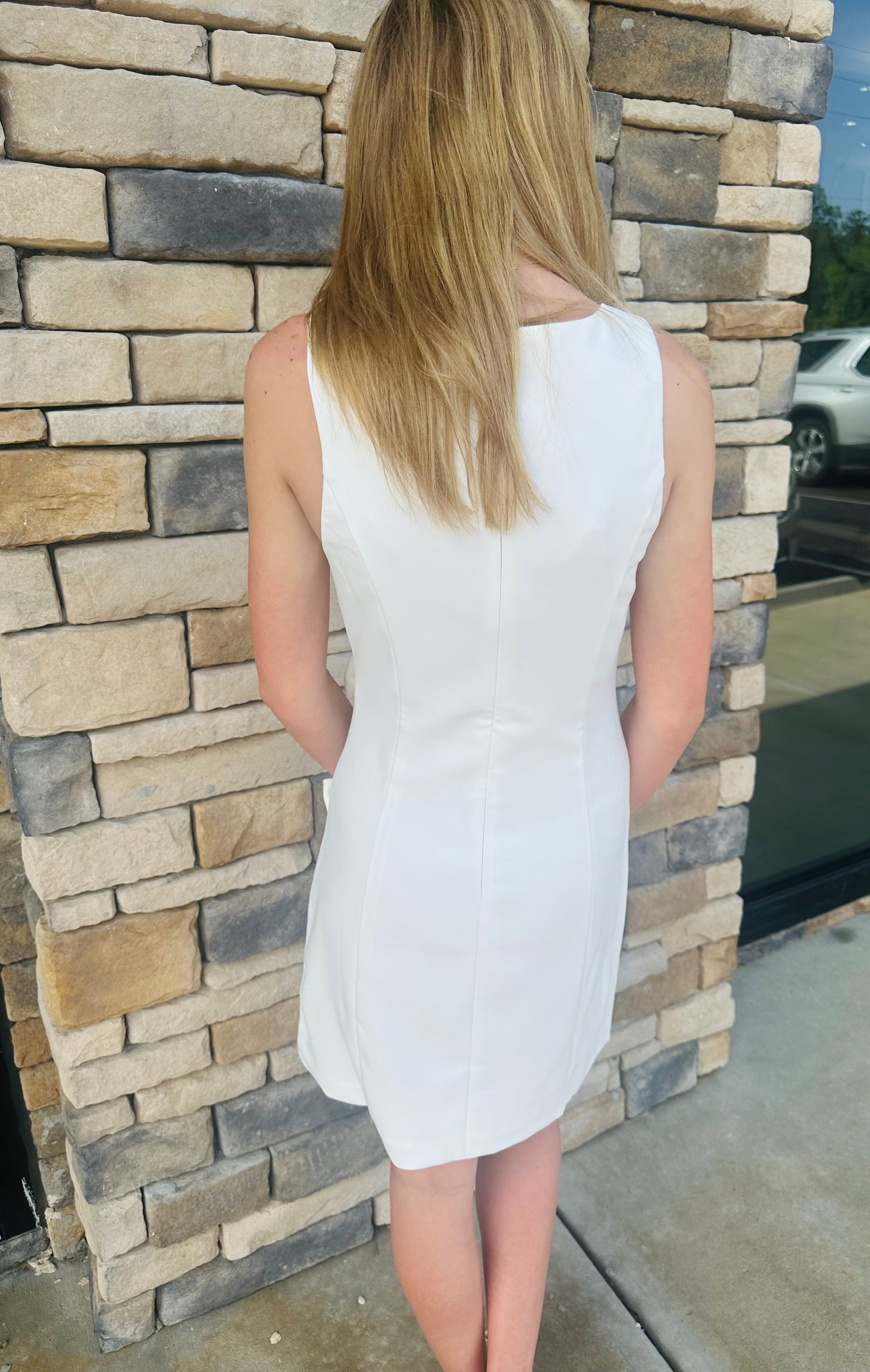 White bows dress