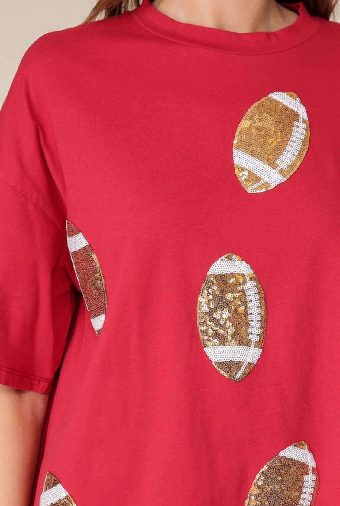 Sequin football patches