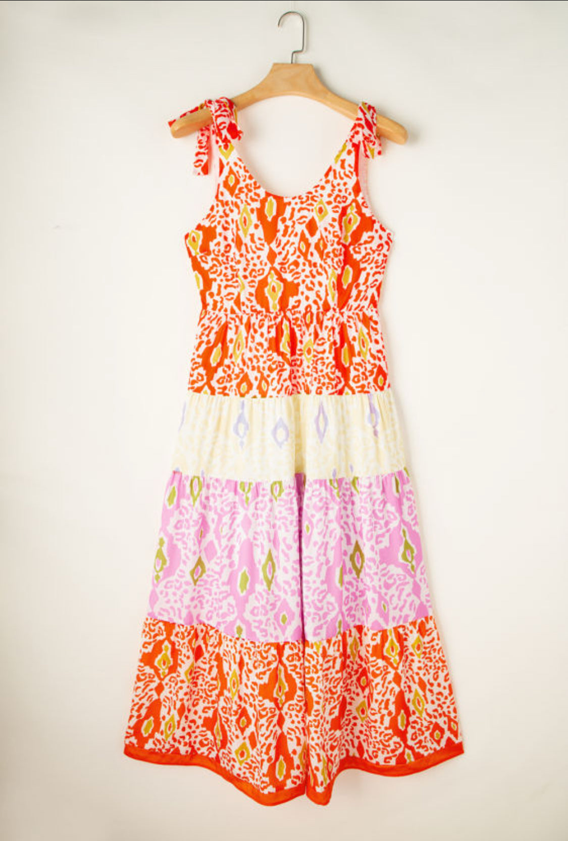 Color block maxi dress