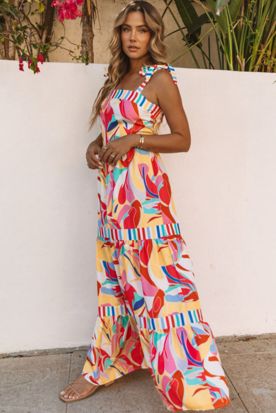 Multiple colors maxi dress