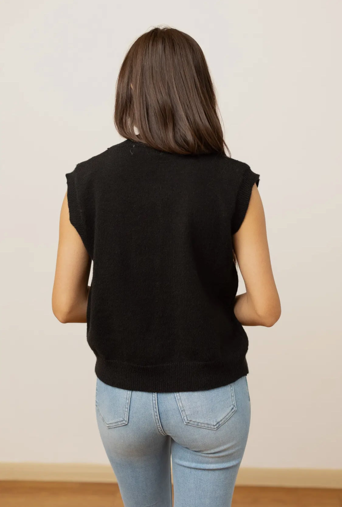 Sequin bow sweater