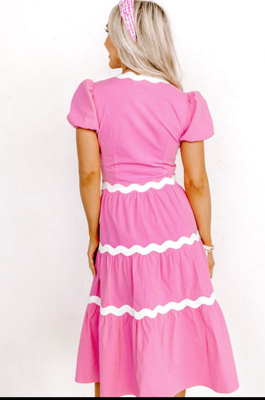 Pink midi dress