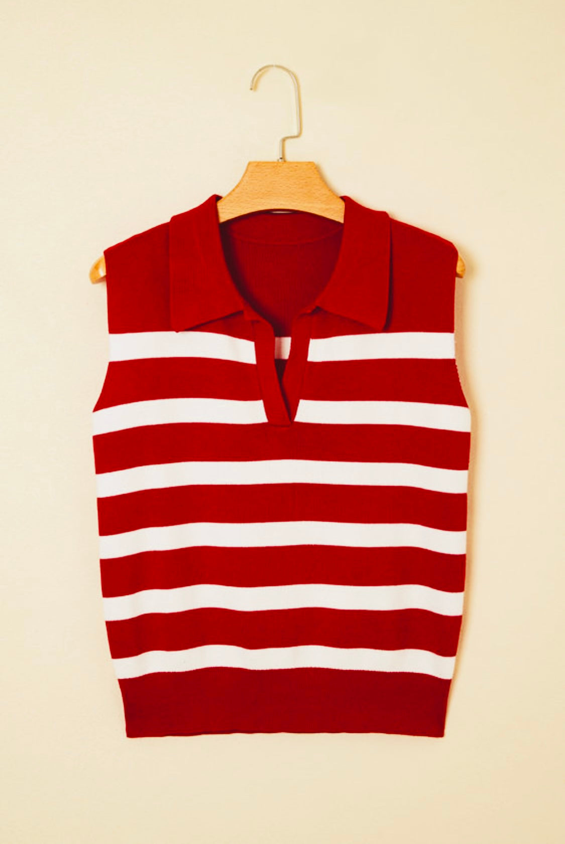 Red striped sweater