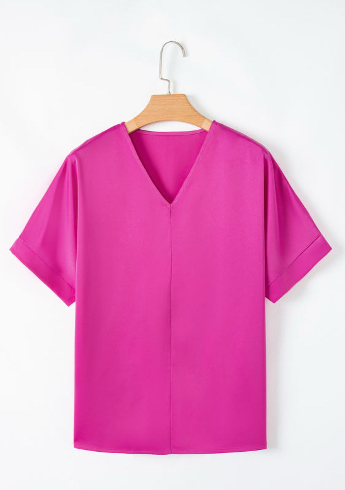 Pink satin top