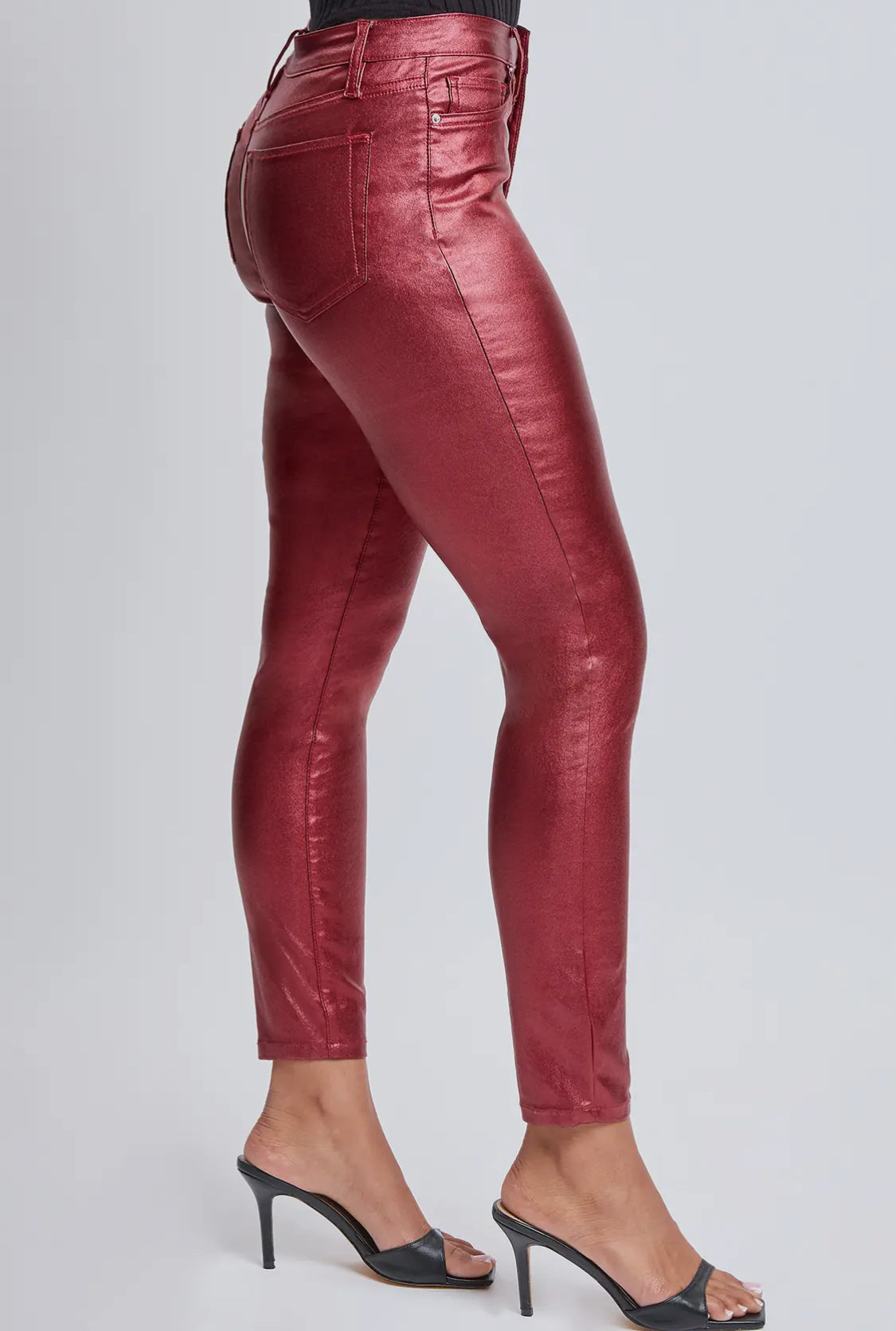 Metallic skinny jeans