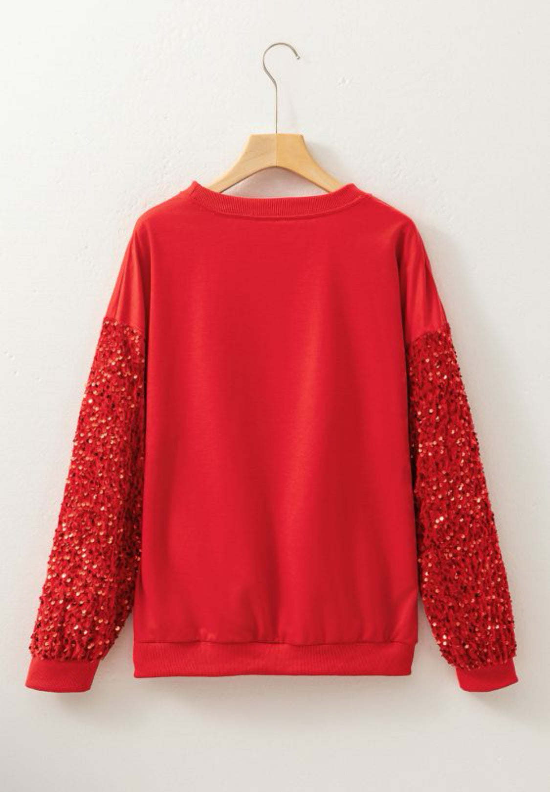 Red sequin Santa sweatshirt