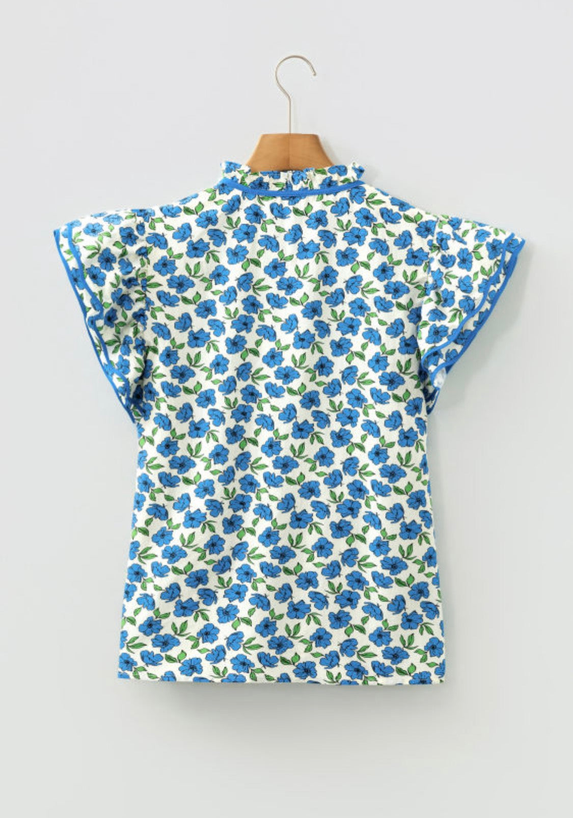 Blue floral top