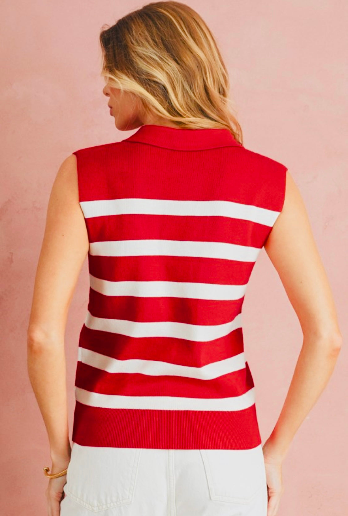Red striped sweater
