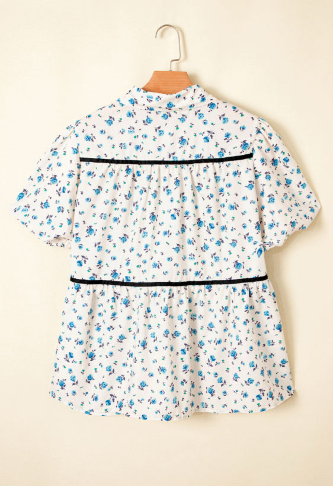 Blue floral top