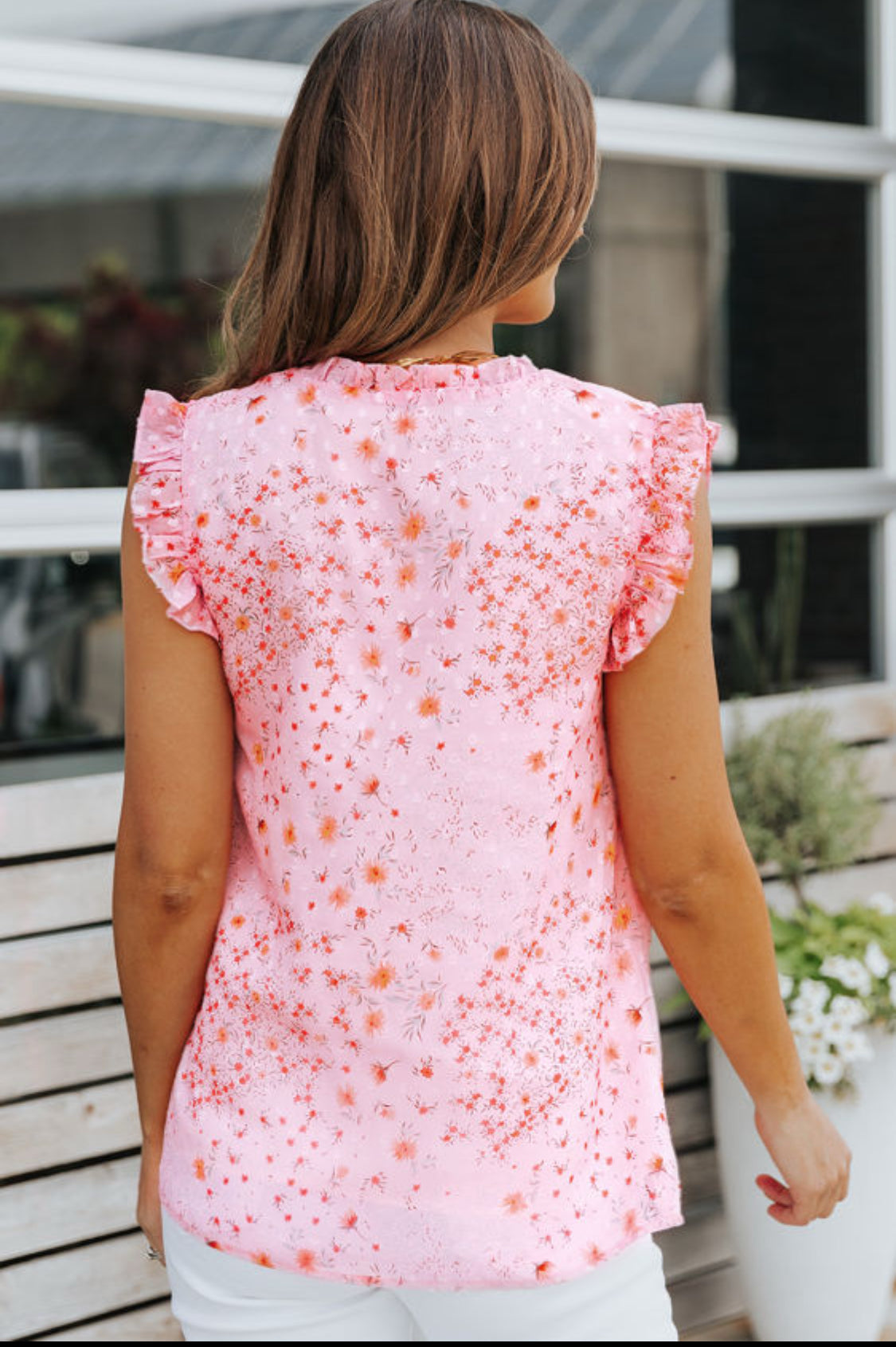 Pink floral top
