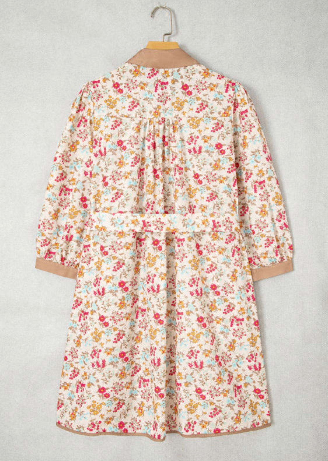 Light brown floral dress