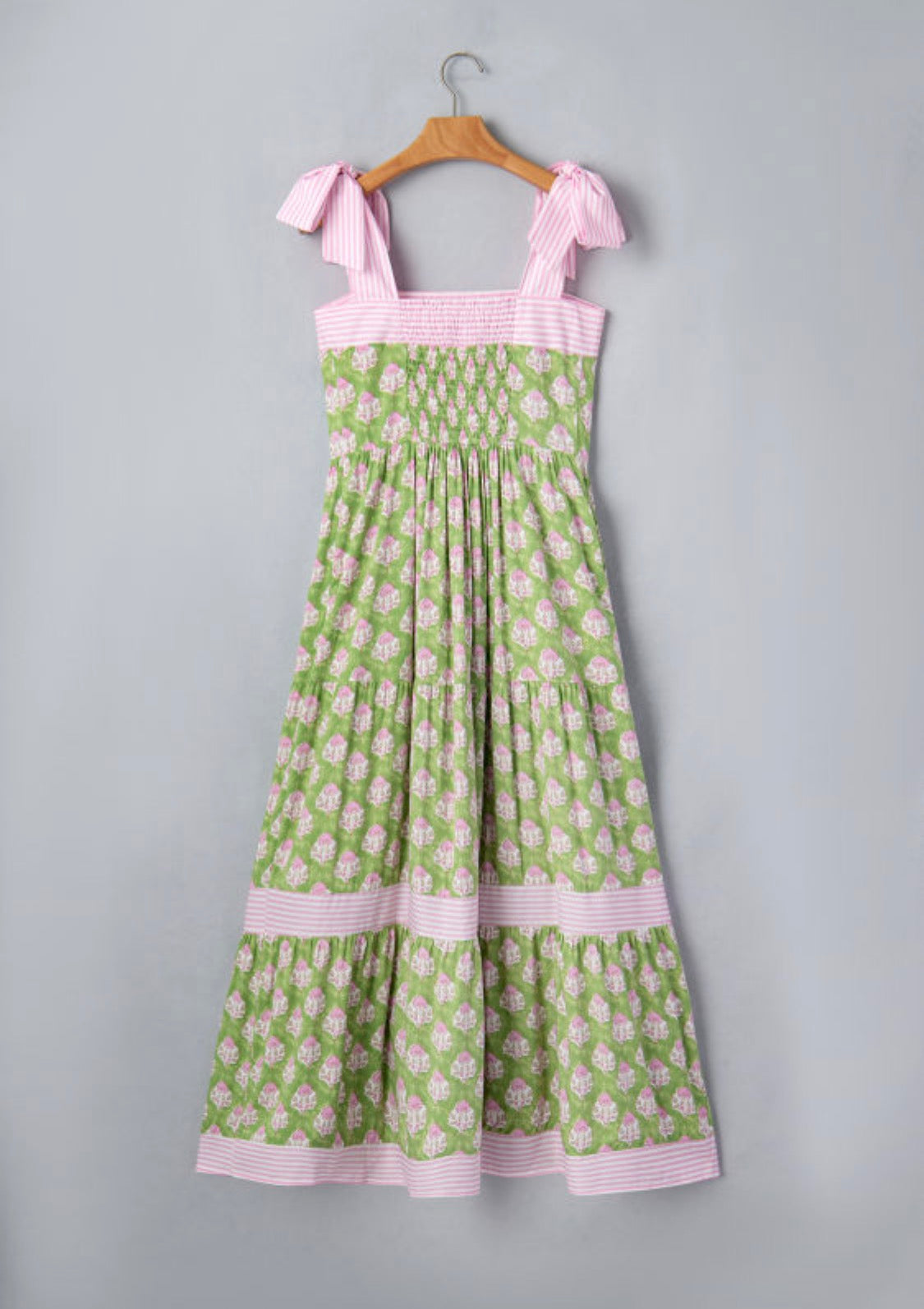 Green floral dress