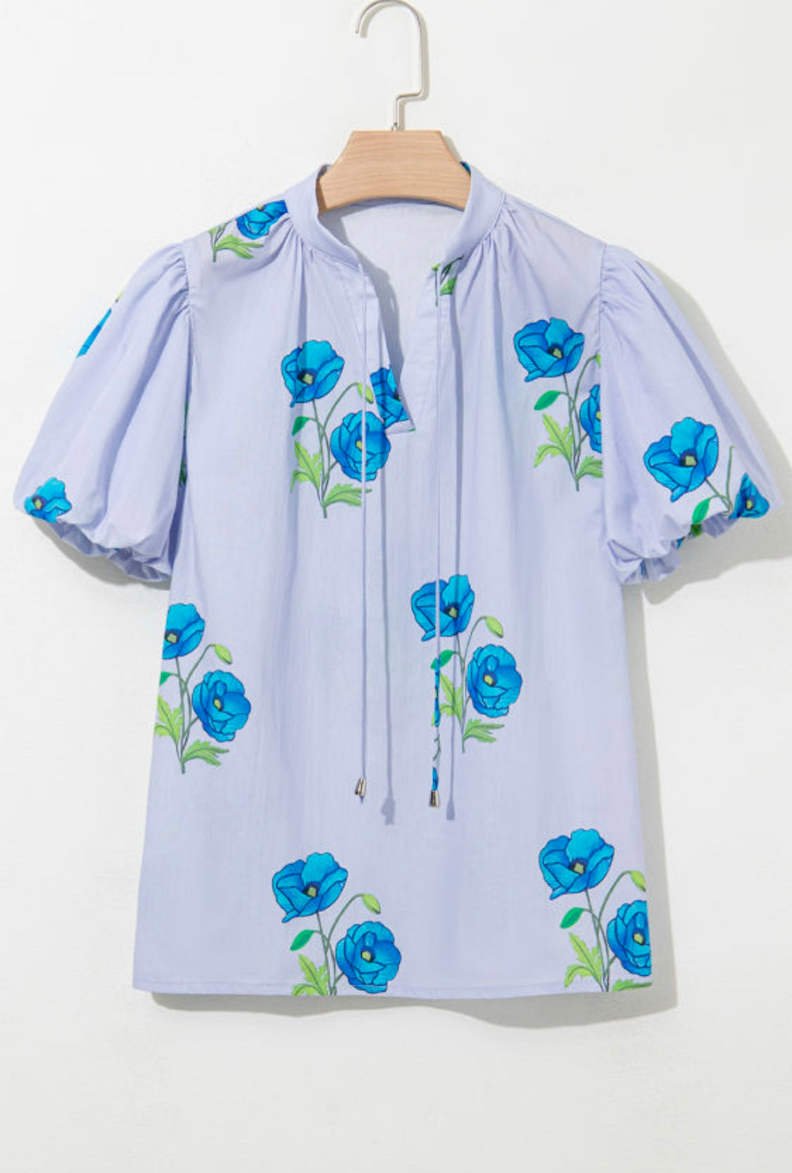 Blue floral top