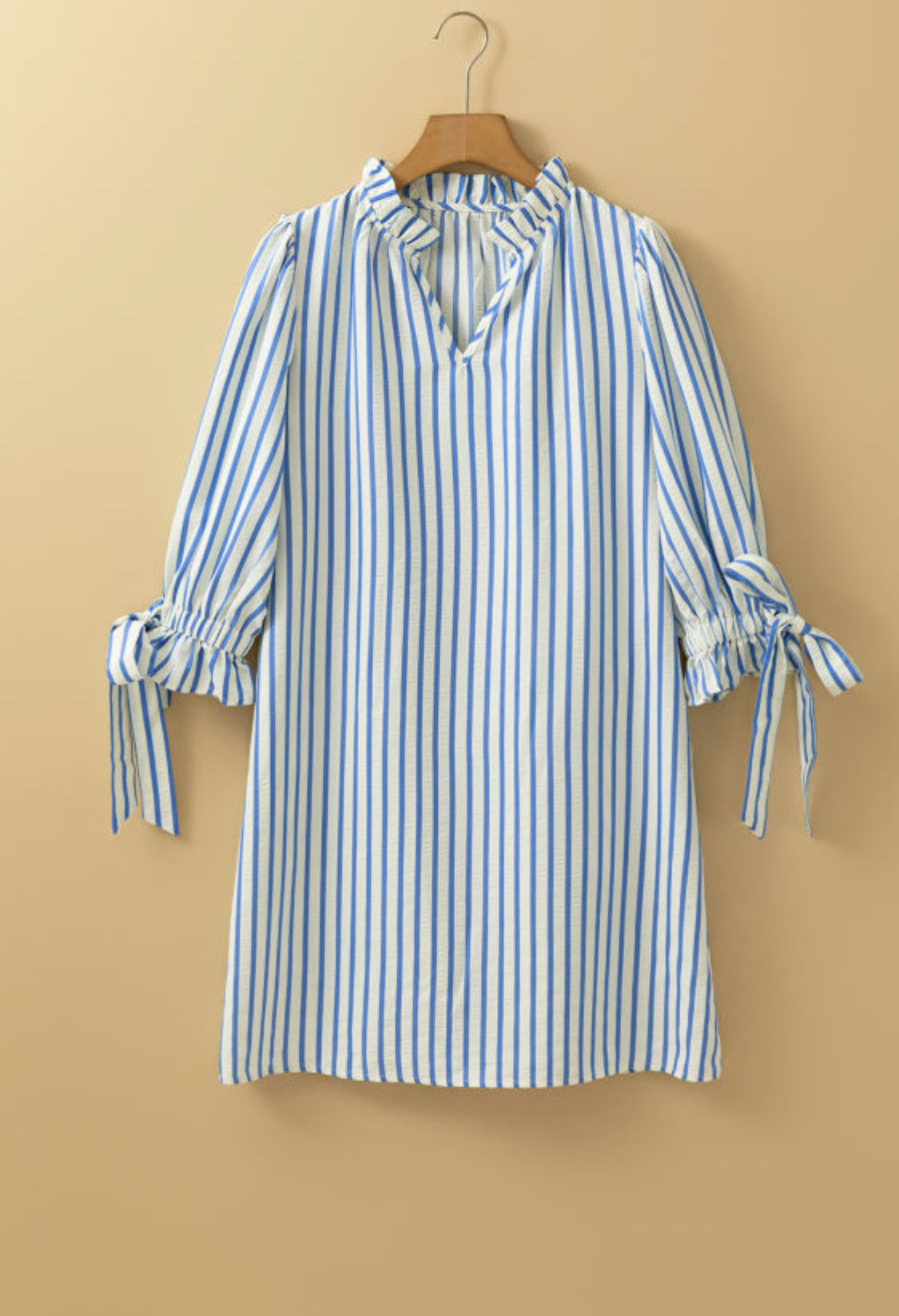 Blue striped dress
