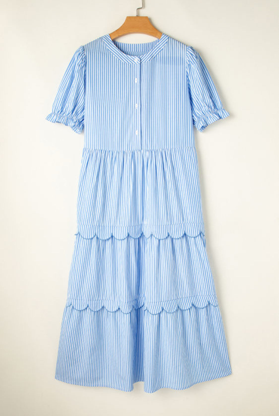 Blue stripe long dress