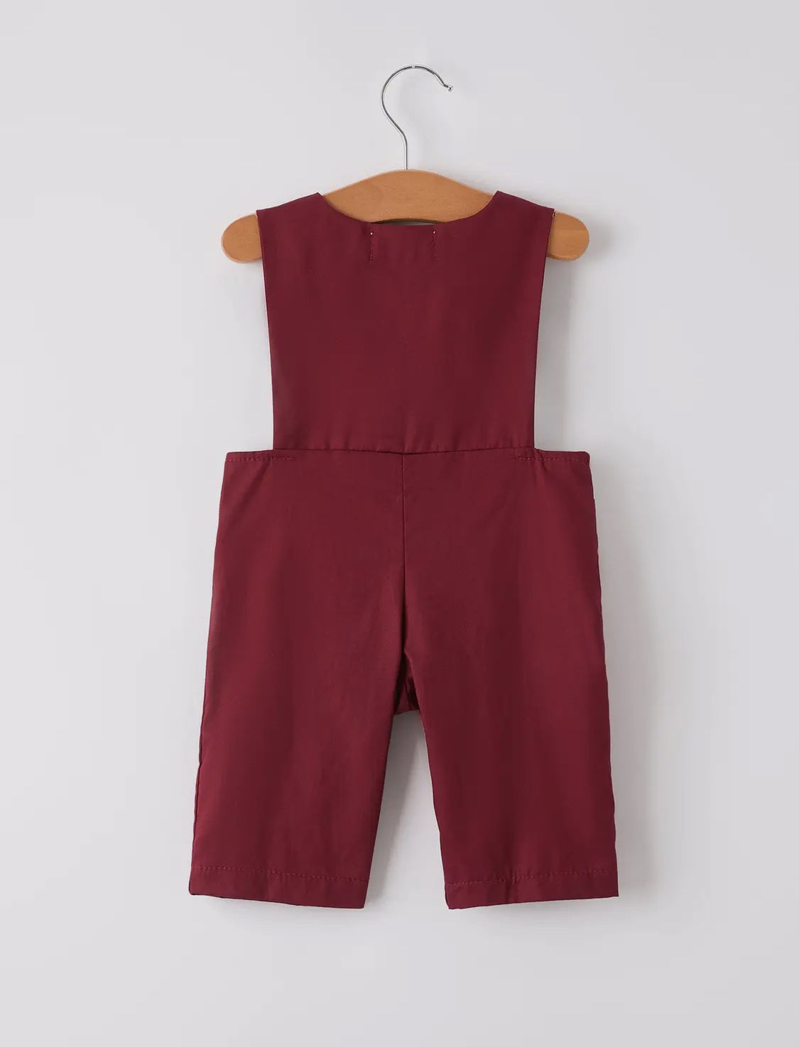 Dark red boy romper