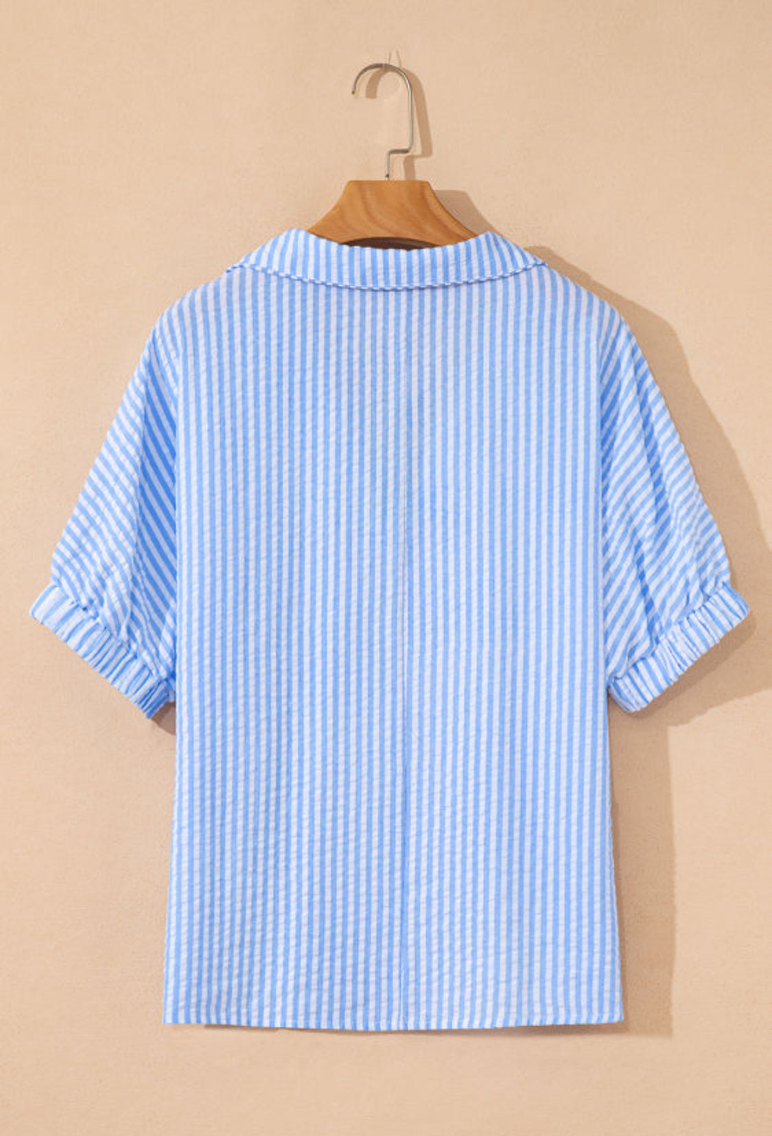 Sky blue striped top