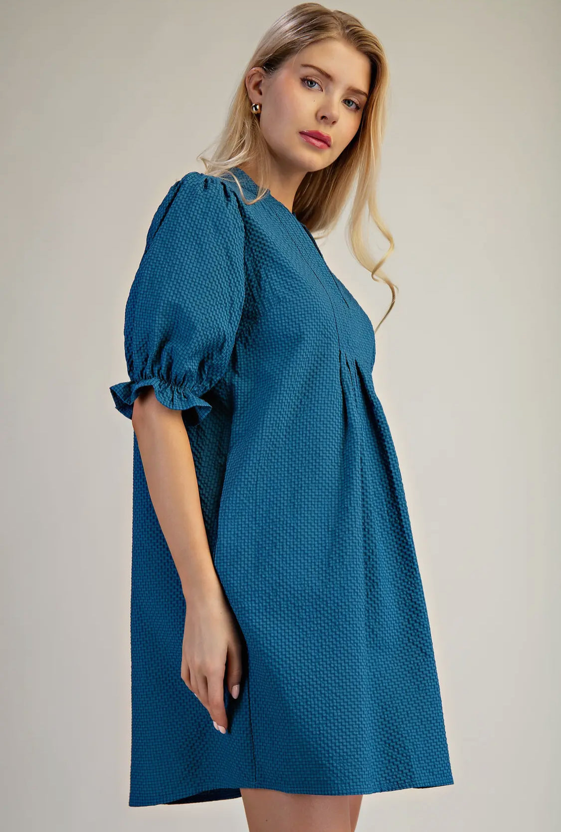 Puff sleeve mini dress