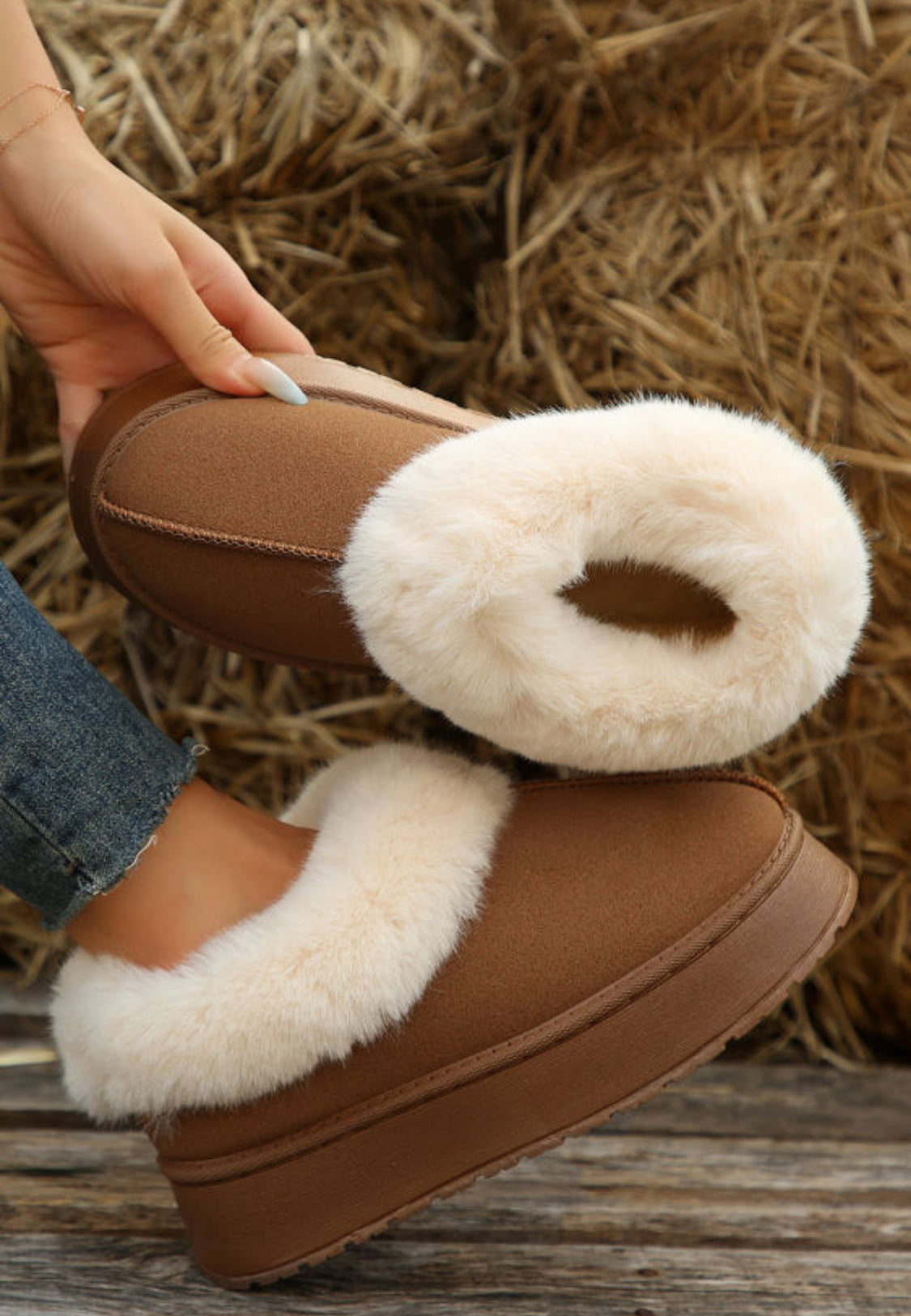 Thick sole flat boots