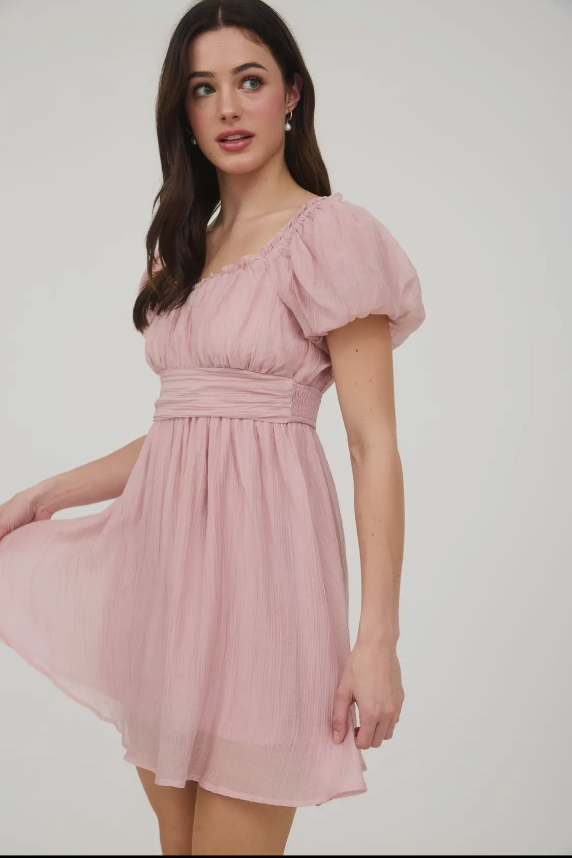 Dusty pink mini dress