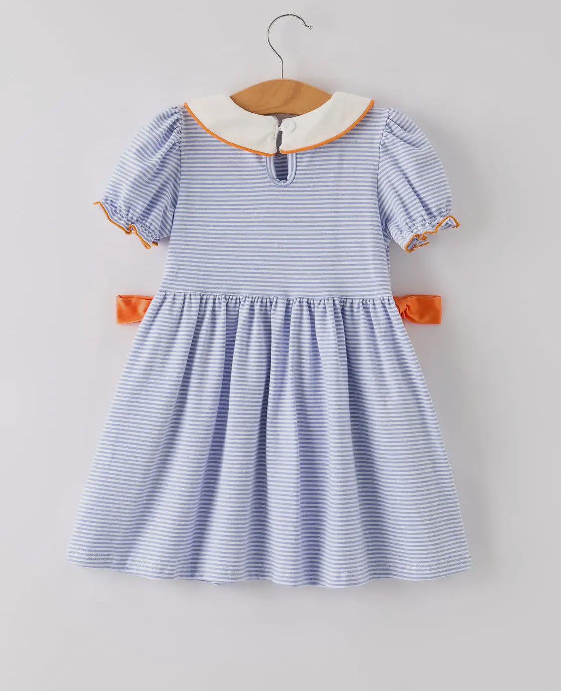 Pumpkin bows girl dress