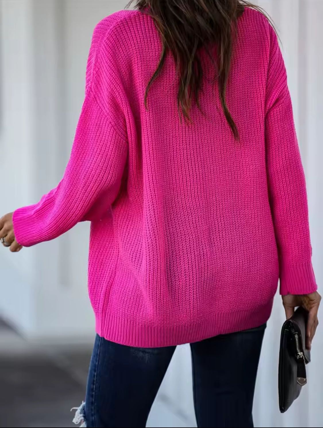 Hot pink oversized sweater