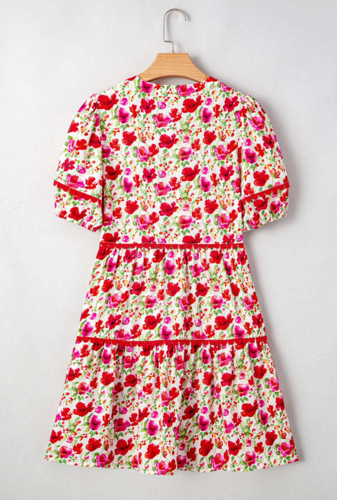 Red floral dress