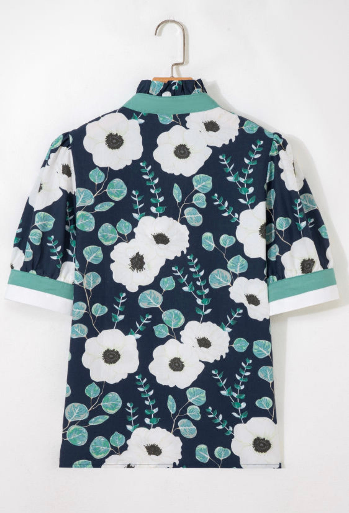 Navy floral top