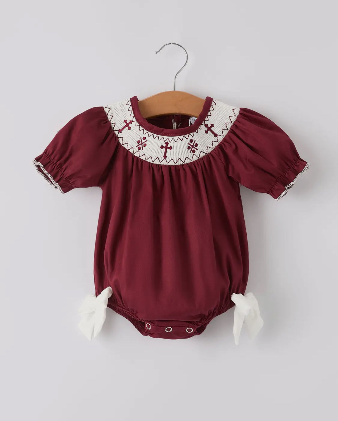 Dark red girl romper