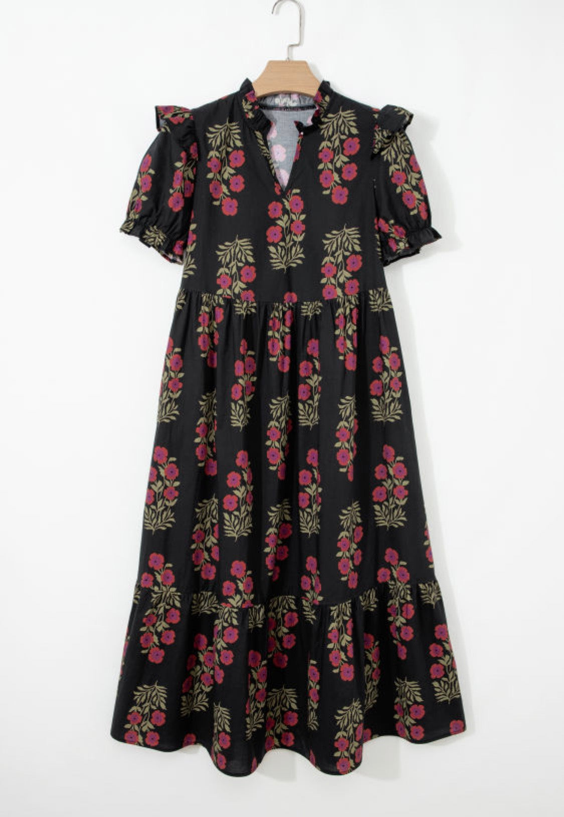 Black floral dress