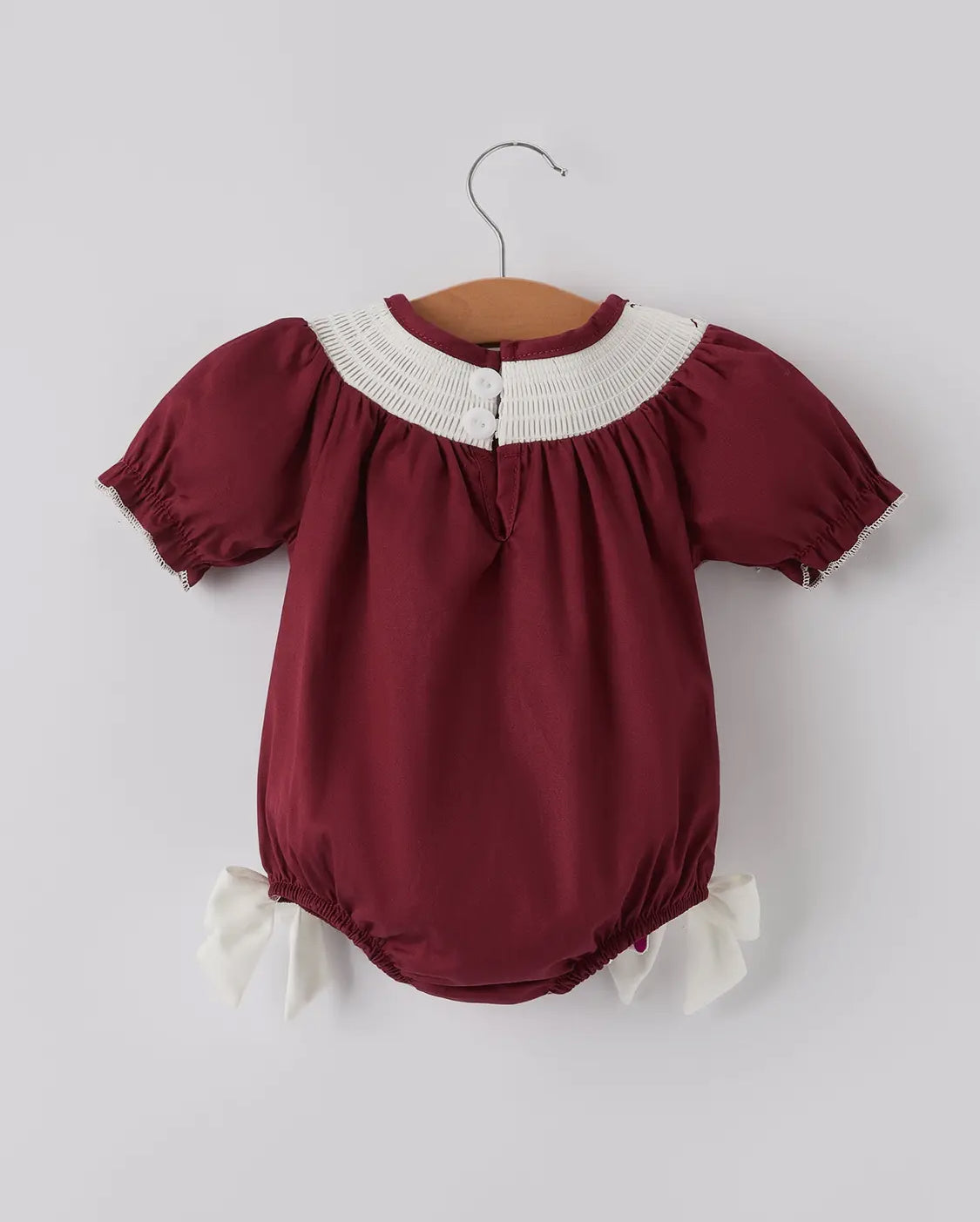 Dark red girl romper