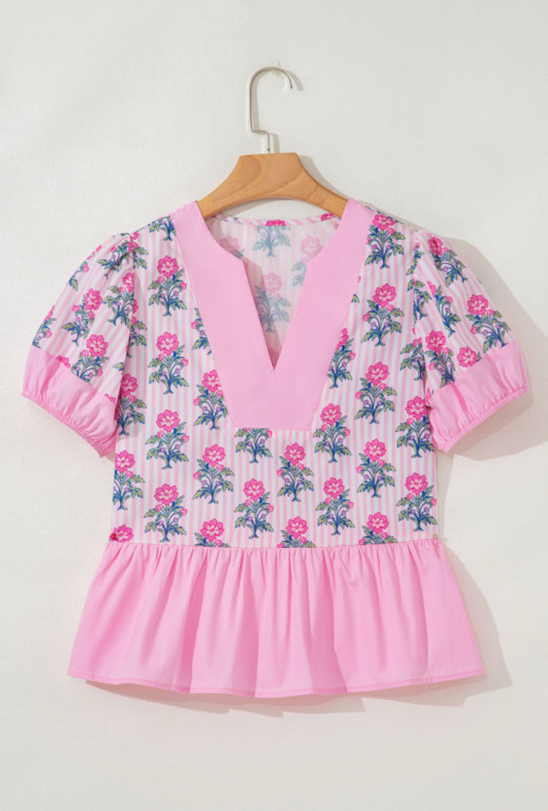 Pink floral top