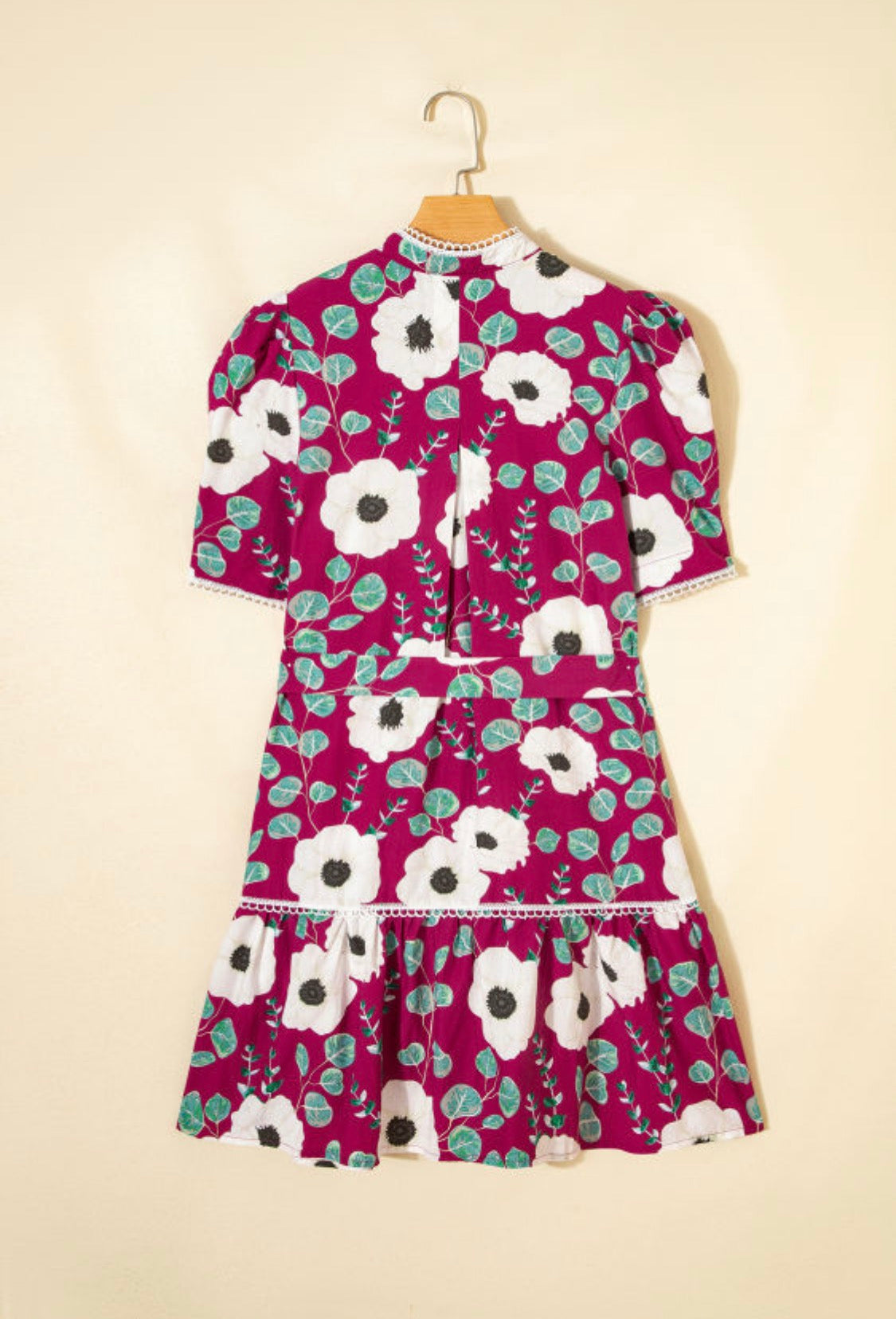 Maroon floral dress