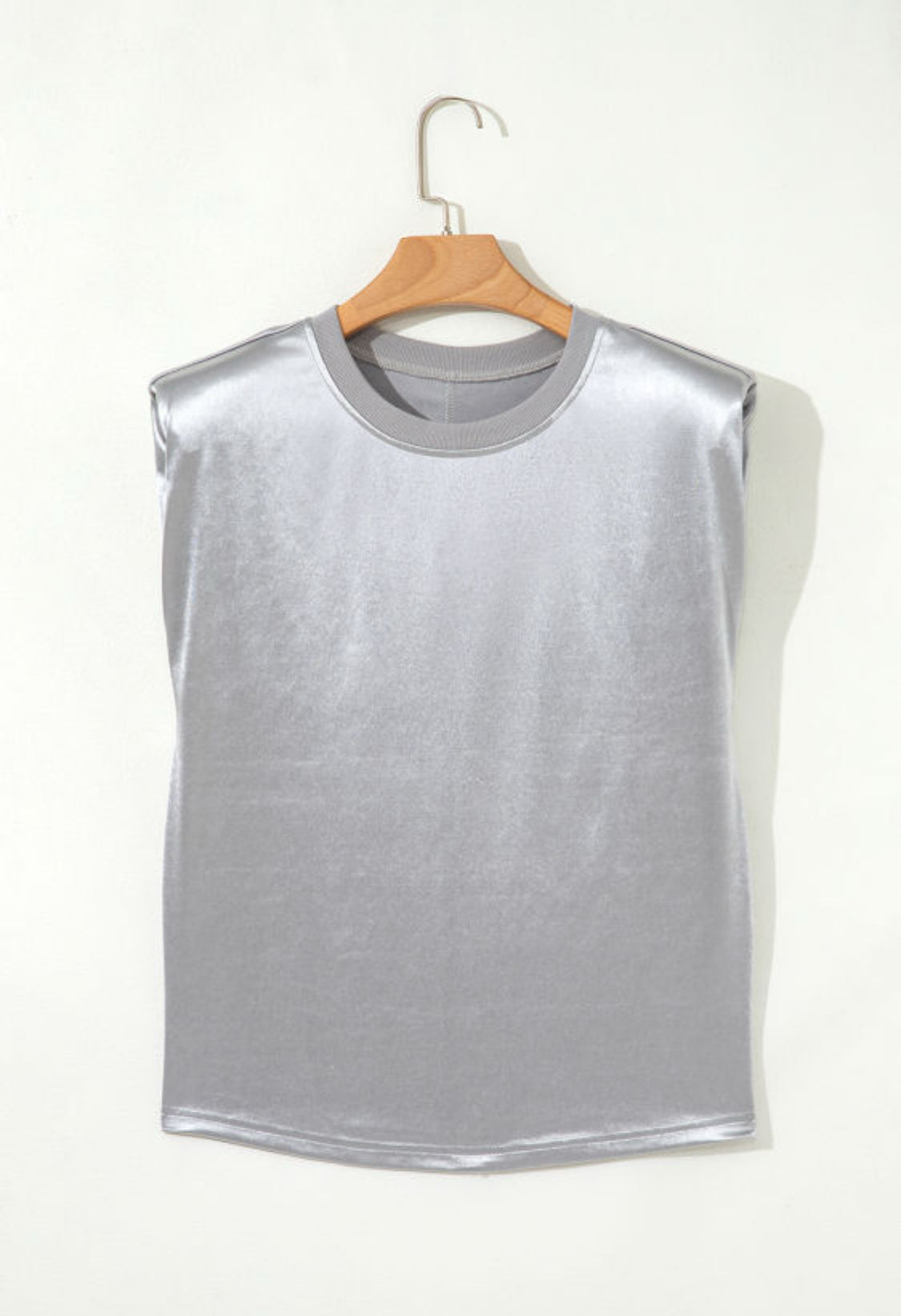 Silver metallic top