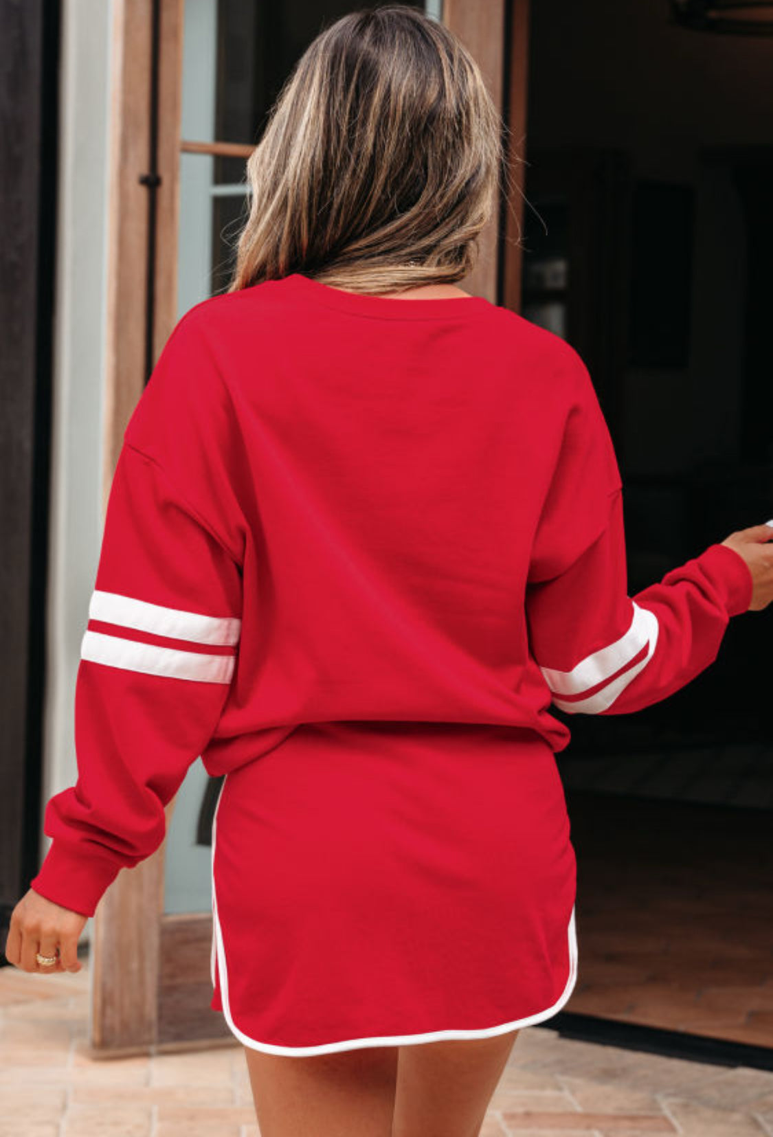 Red skort set