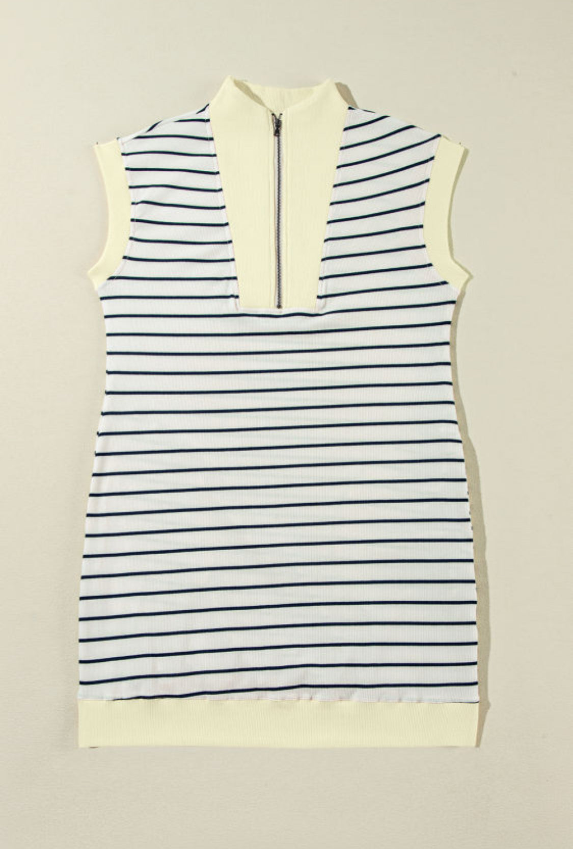 Blue striped mini dress