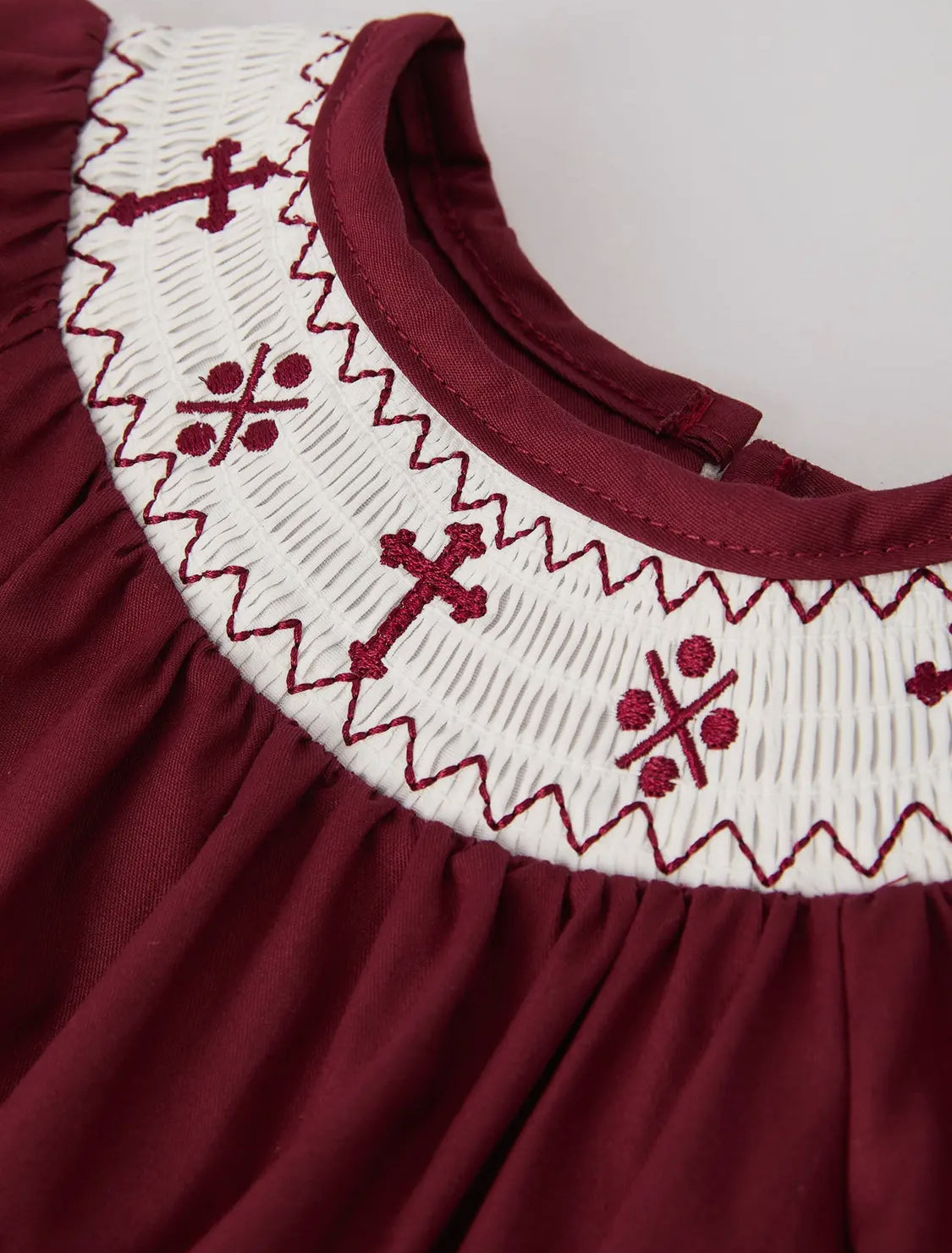 Dark red girl romper
