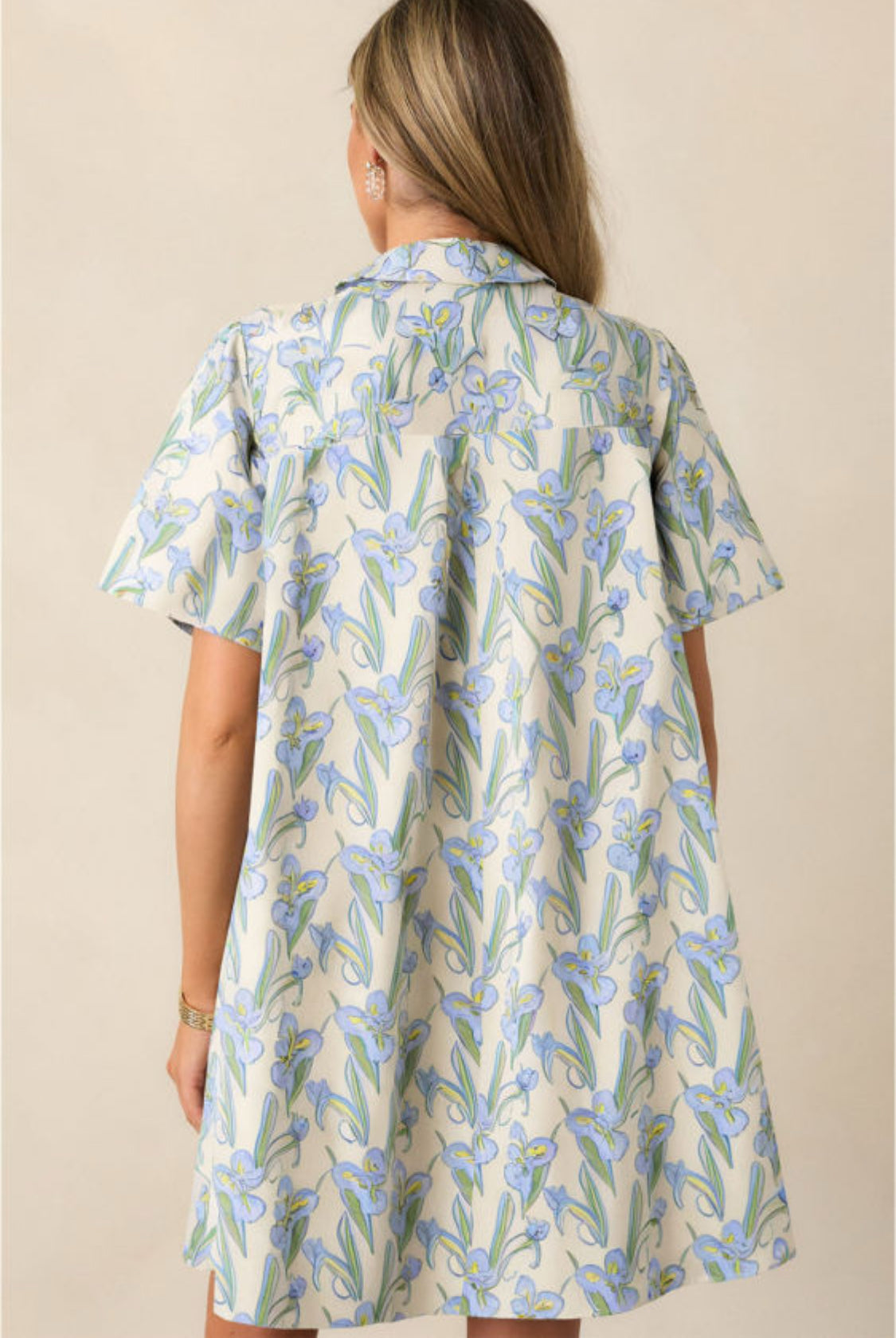 Green floral dress