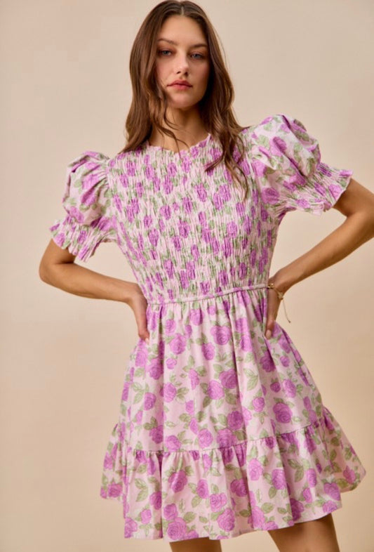 Lavender floral dress