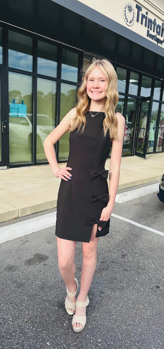 Black bow dress