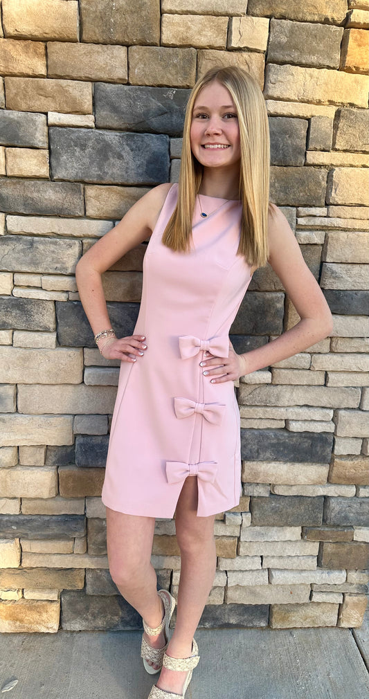 Pink bow dress