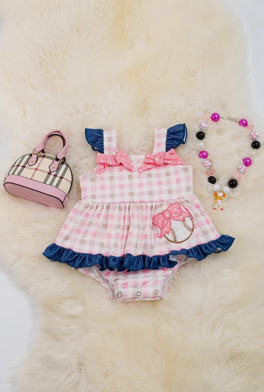 Pink baseball set