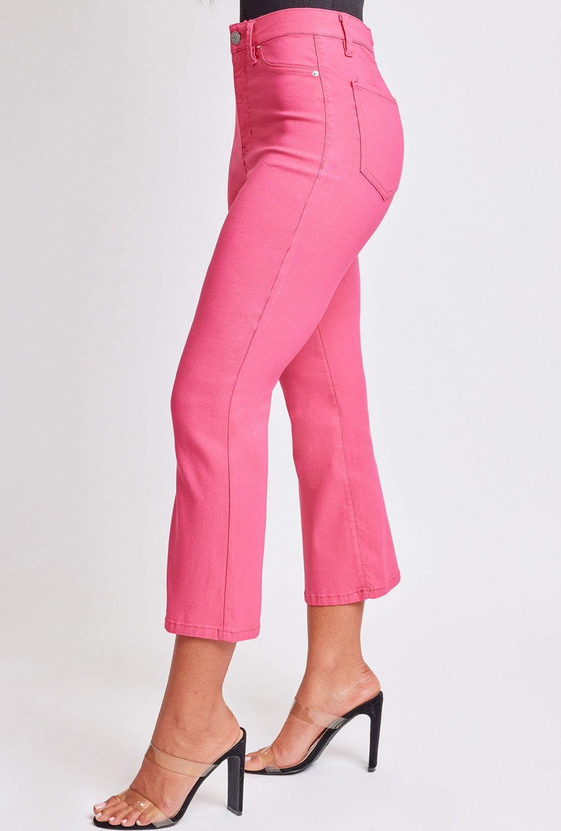 Hyperstretch cropped kick flare pants