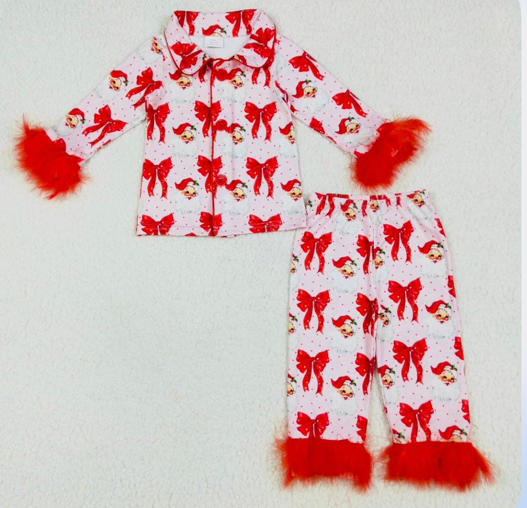 Girl red bows pajama