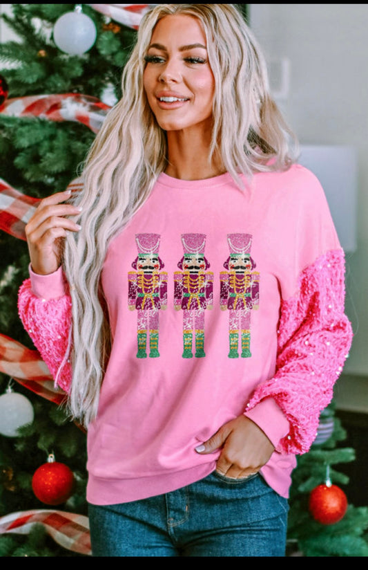 Pink nutcracker sweatshirt